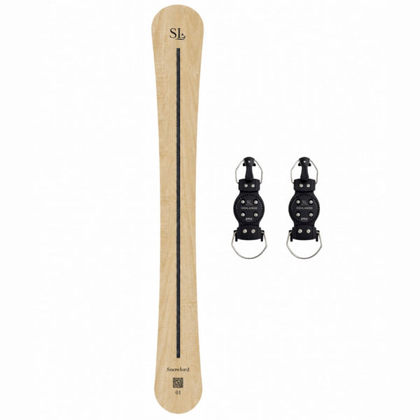 Pack Le Must de Snowlord: tavola in legno naturale e carbonio con attacchi PHK Highlander